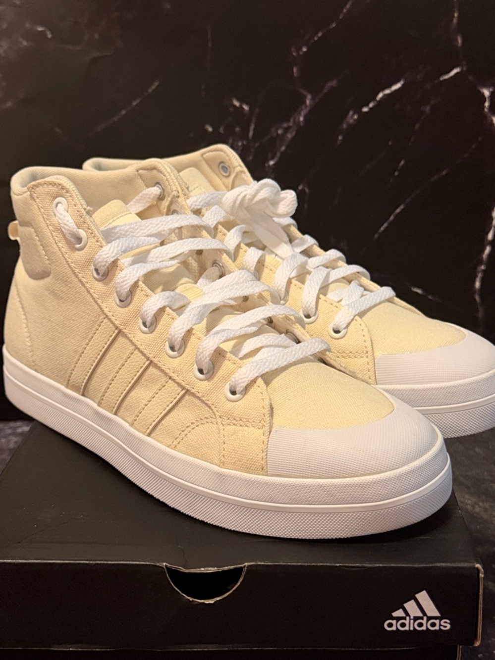 Adidas Women’s Bravada Mid Skateboarding shoes Size 9 Wonder White Cream - Picture 7 of 15